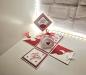 Preview: Explosionsbox Hochzeit | Geldgeschenk | Zierschachtel | Namen individualisierbar 7x7x7cm oder 10x10x10cm