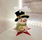 Preview: Schneemann als kleines Geburtstags - Gastgeschenk Tischdeko, Mitbringsel zum Fest, Schneemann,