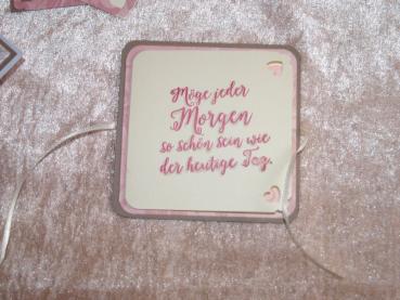 Explosionsbox - Hochzeit - mit Glückwünschen - Geldgeschenk in weiß, Taupe, rosa