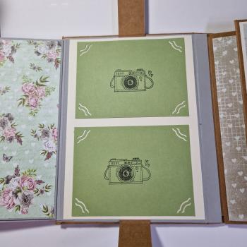 Trifold-Mini-Album zum Geburtstag mit Blumenmuster