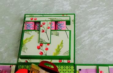 Explosionsbox- Geschenkbox zu Weihnachten " Wärmende Stunden " / Geschenkbox / Verpackung für Geld /