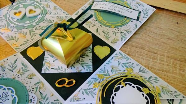 Explosionsbox Hochzeit | Geldgeschenk | Zierschachtel | Namen individualisierbar