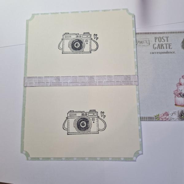 Trifold-Mini-Album zum Geburtstag mit Blumenmuster