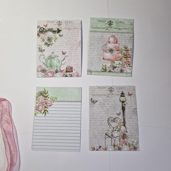 Trifold-Mini-Album zum Geburtstag mit Blumenmuster