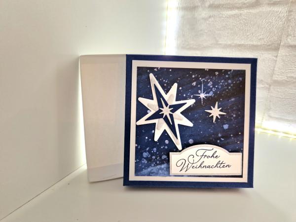 Weihnachtliche Servietten Verpackung - Marineblau/Grundweiss