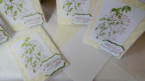 Einladungskarten zur Hochzeit, Wir feiern unsere Liebe