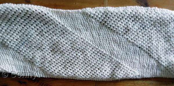 Schal Lochmuster mit Schrägstreifen – Strickanleitung PDF