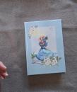 Notizbuch mit Hardcover A6 Hellblau - Blumenmädchen  incl. 120 Blatt